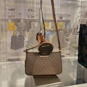 SMALL CROSSBODY BAG TECH ATTACHED MK Brown
